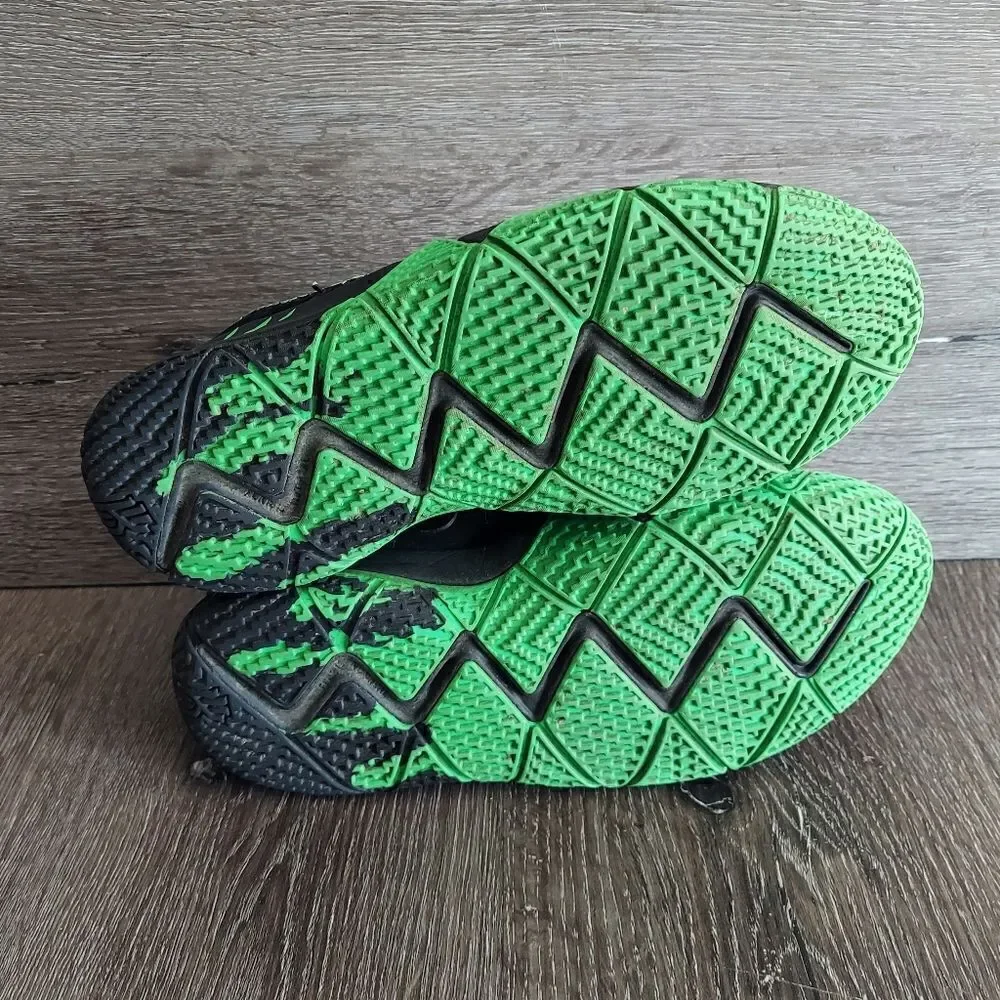 Nike Kyrie 4 Black Halloween Green GS Size 6.5Y Sneakers AA2897-012